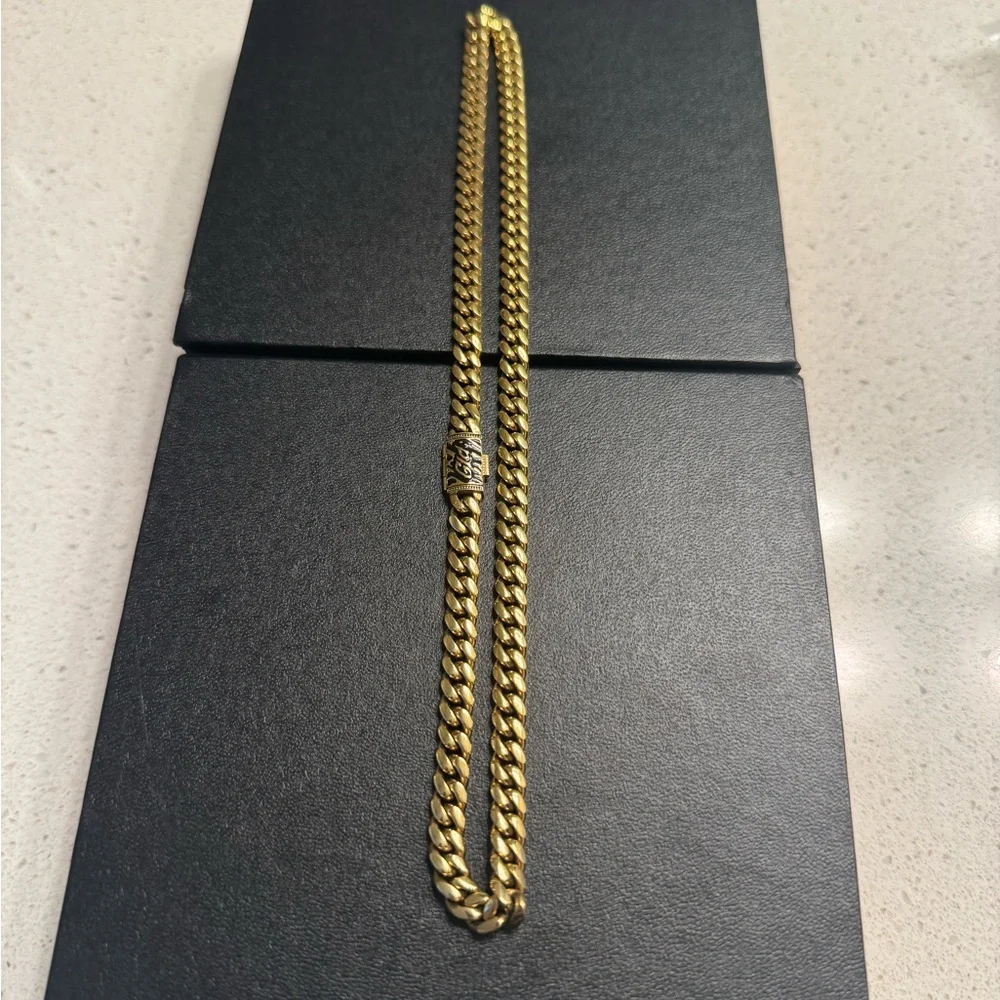 Gld 6mm Cuban Chain, Size 16”